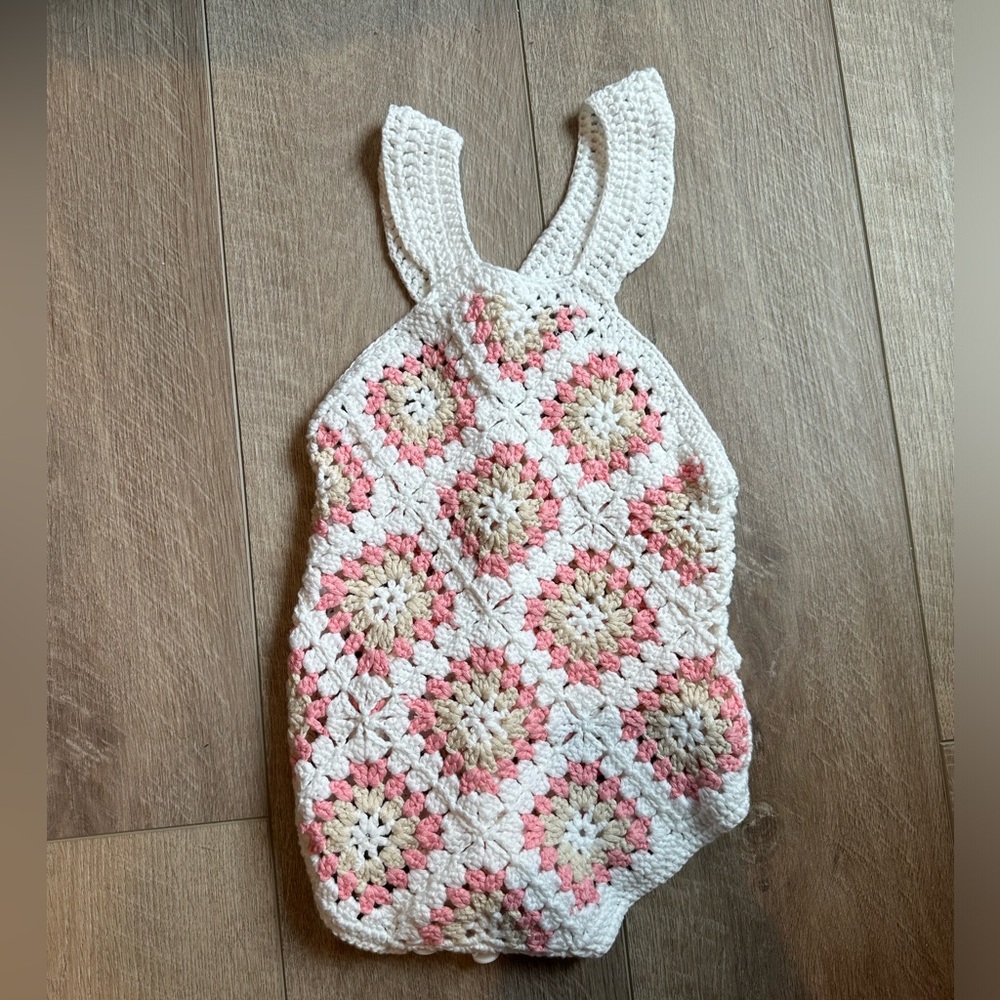 Baby Tullabee crochet onesie size 3-6m NWOT